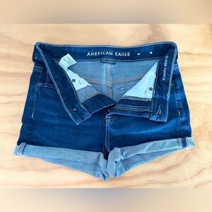NWOT American Eagle Hi-Rise Shortie - Dark Blue Denim